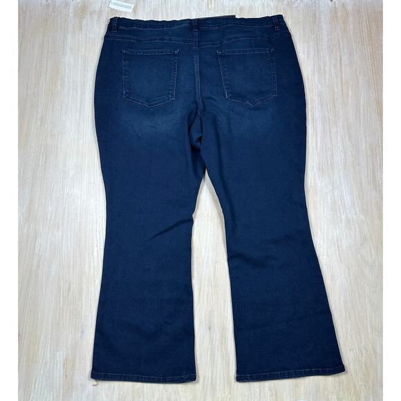 NWT Diane Gilman DG2 Bootcut Stretch High Rise Dark Wash Flattering Denim 24WP - Picture 11 of 14